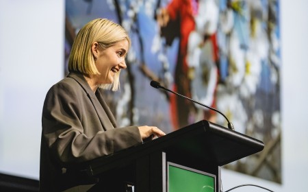 Izzy at Tourism Summit